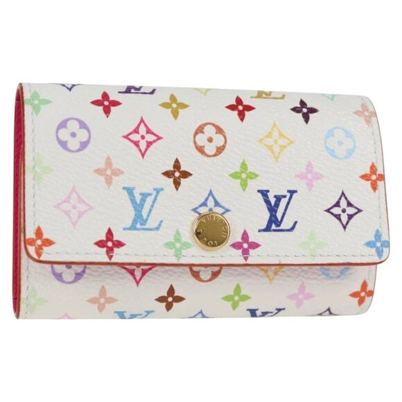LOUIS VUITTON Multicolor LV x TM Multicles6 Key Case White M14092 Auth 128097SM - Picture 1 of 16
